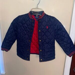 Navy blue puffer jacket